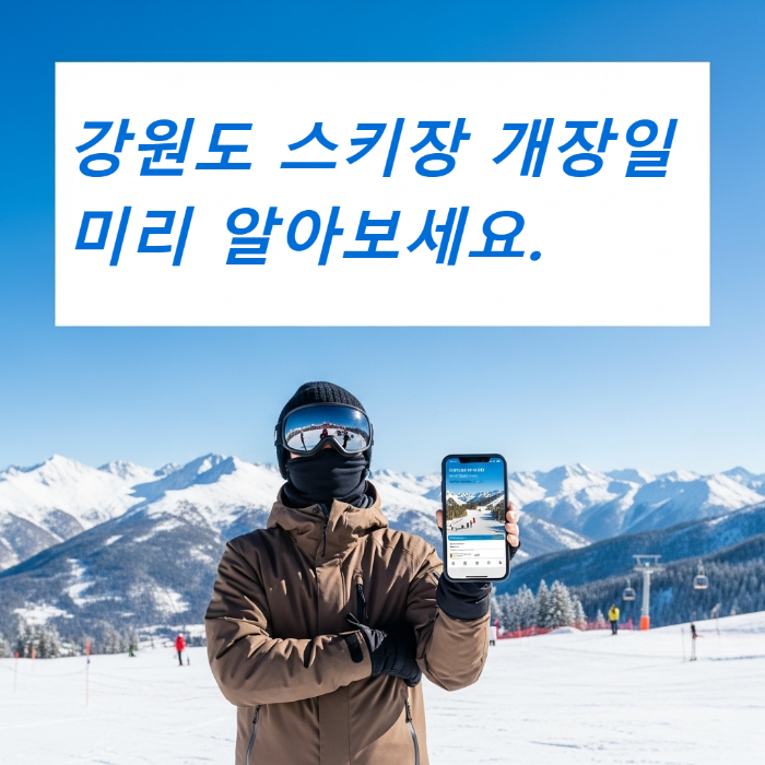강원도 스키장 개장일 확인