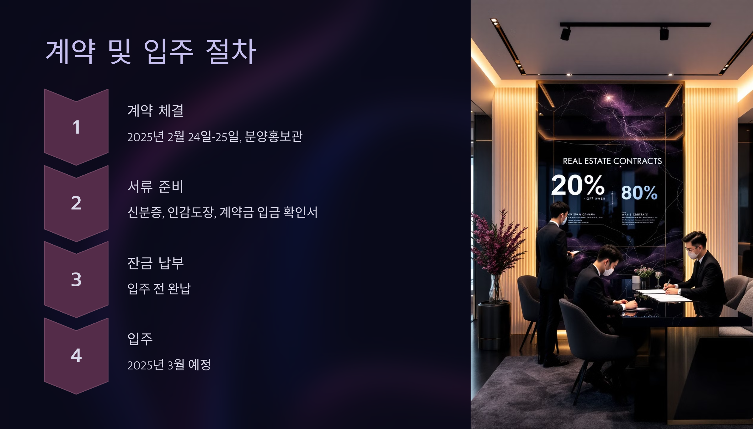 계약 및 입주 절차