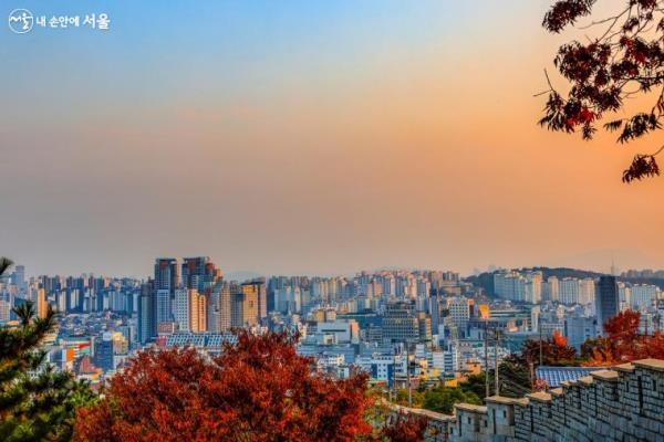 서울 야경을 감상하기 위해 한양도성 성곽길을 따라 다시 낙산공원으로 걸어가본다.