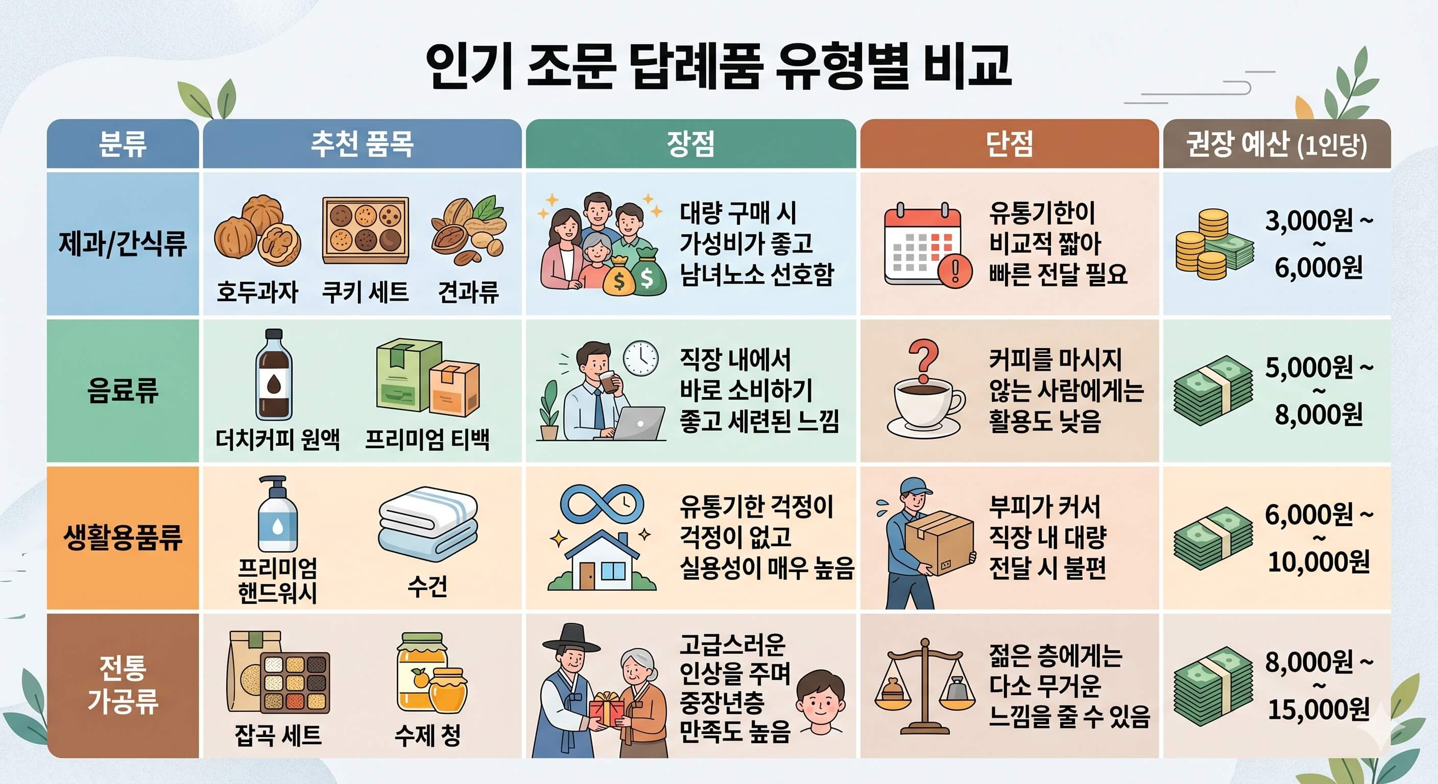 인기 답례품