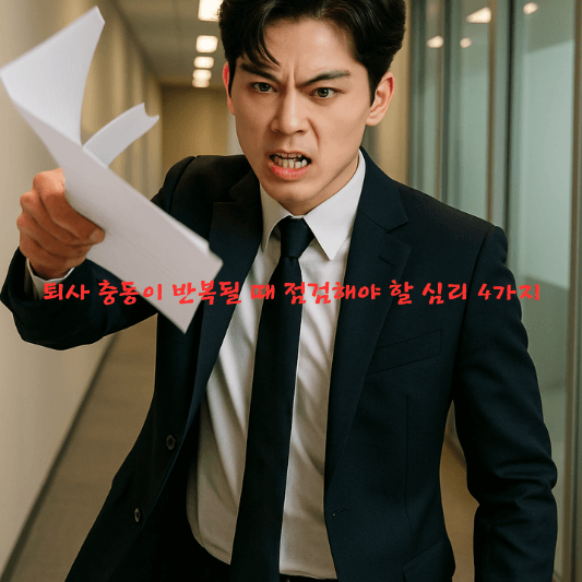 퇴사충동, 직장심리, 심리분석, 정서탈진, 충동성, 과거집착, 미래불만, 직장스트레스, 직무만족, 심리기반