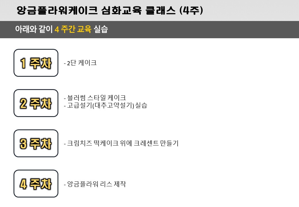 앙금플라워케이크 심화교육 클래스
