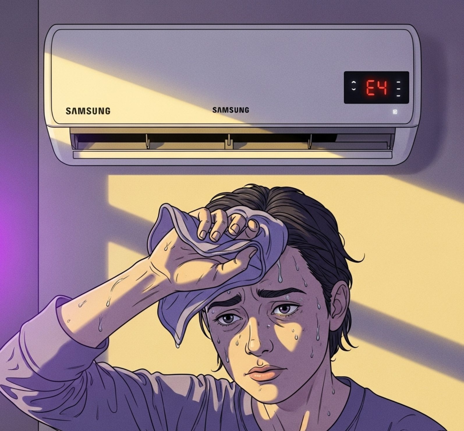 삼성 에어컨 E4 에러코드, 1분 만에 해결? (원인, 자가진단, 수리비 총정리)