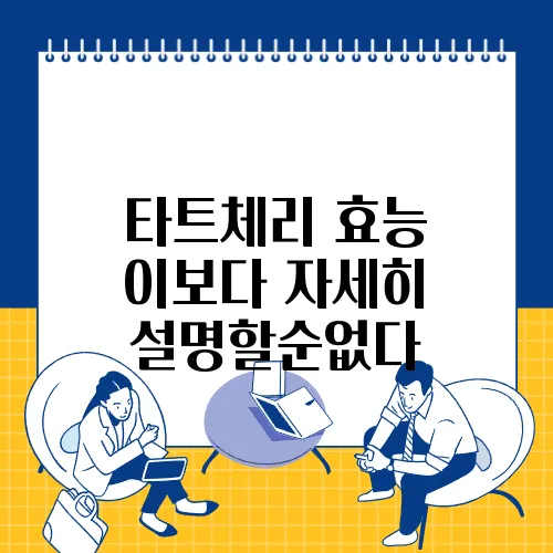타트체리 효능 이보다 자세히 설명할순없다