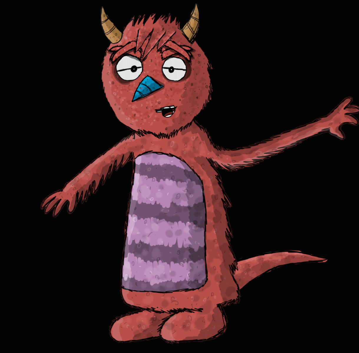 이미지에 퍼펫핀을 이용해 움직임을 준 모습