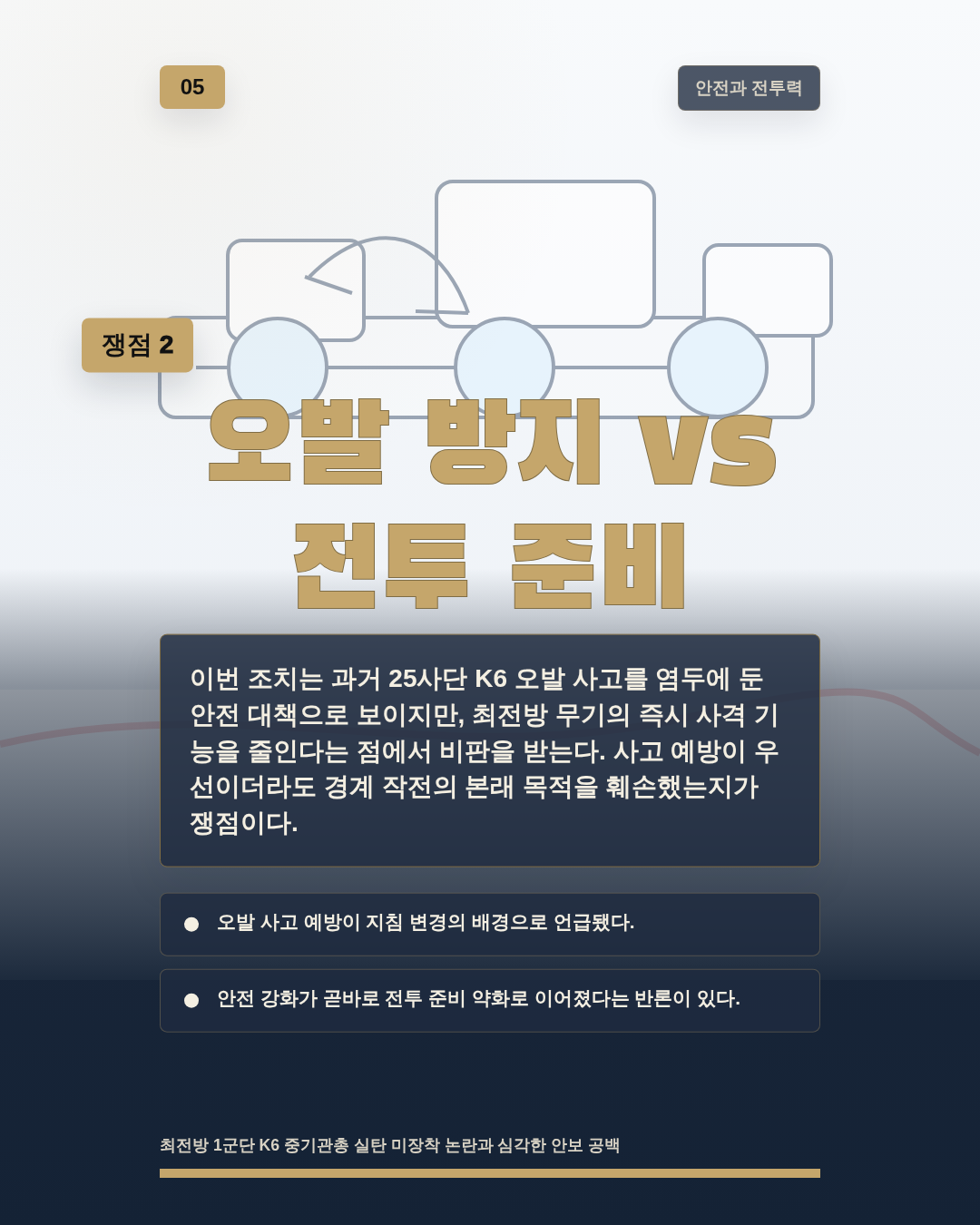 오발 방지 vs 전투 준비