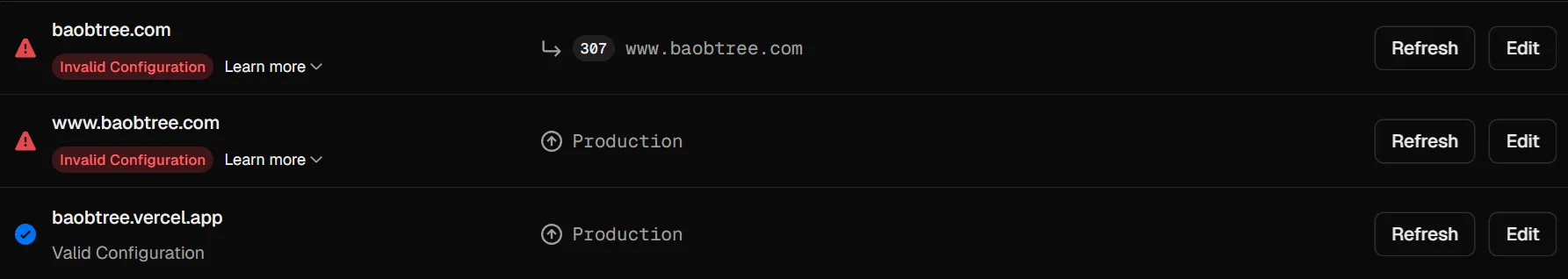 Vercel Import Git Repository GitHub Account Domain