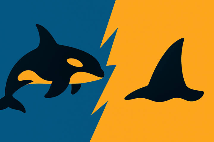 범고래와 백상아리가 일대일로 싸우면 누가이기나요