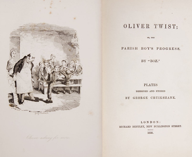 올리버 트위스트 초판본(출처 위키피디아)