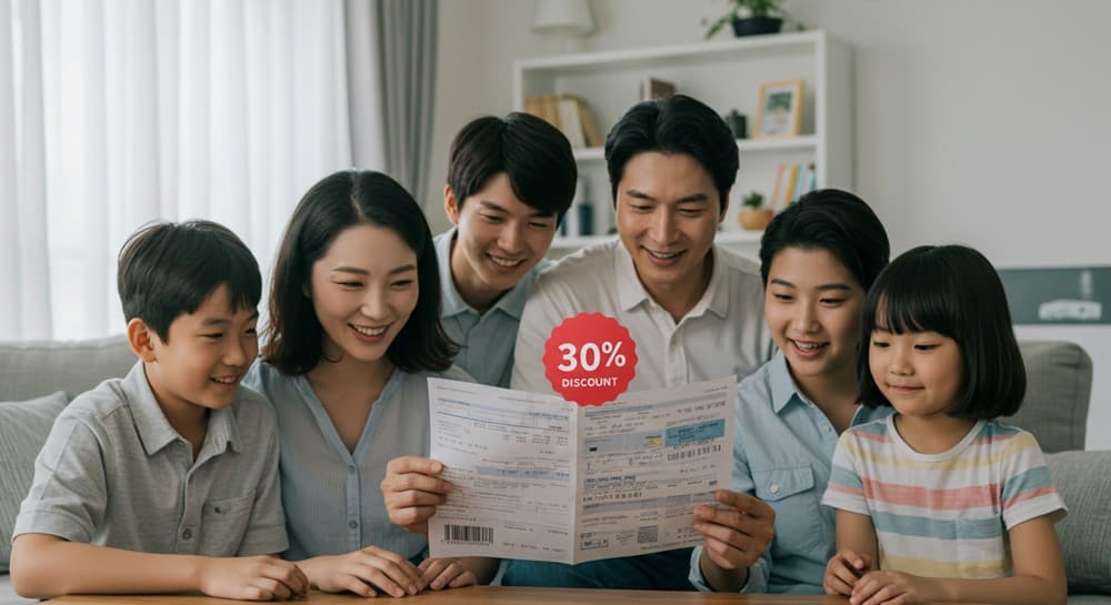 다자녀 가구 전기요금 30% 할인으로 절감하는 한국인 가족