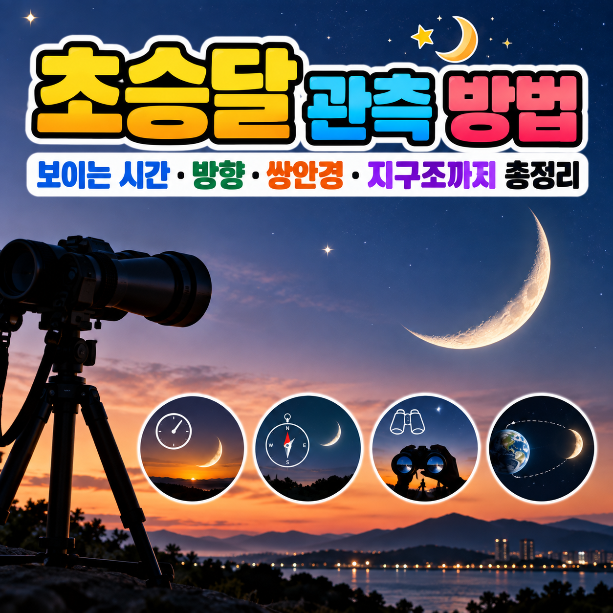 초승달 관측 방법