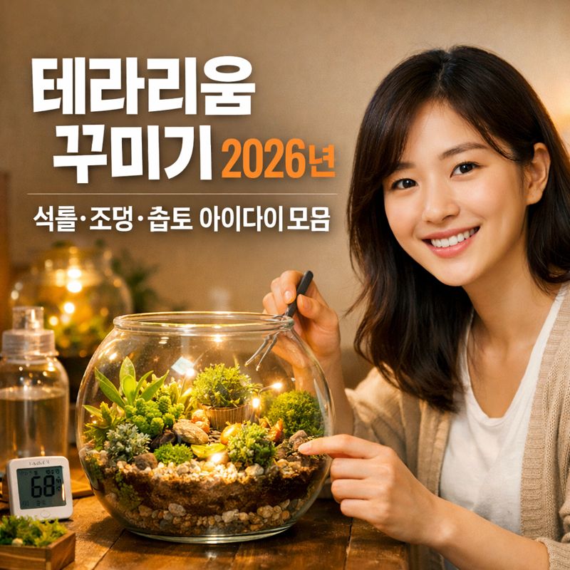 테라리움 꾸미기 2026년 | 식물·조명·습도 아이디어 모음