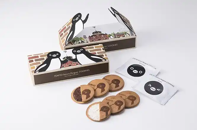 Suica 모양이 귀여운 DOLCE FELICE '도쿄 Suica의 펭귄 크림 샌드쿠키'