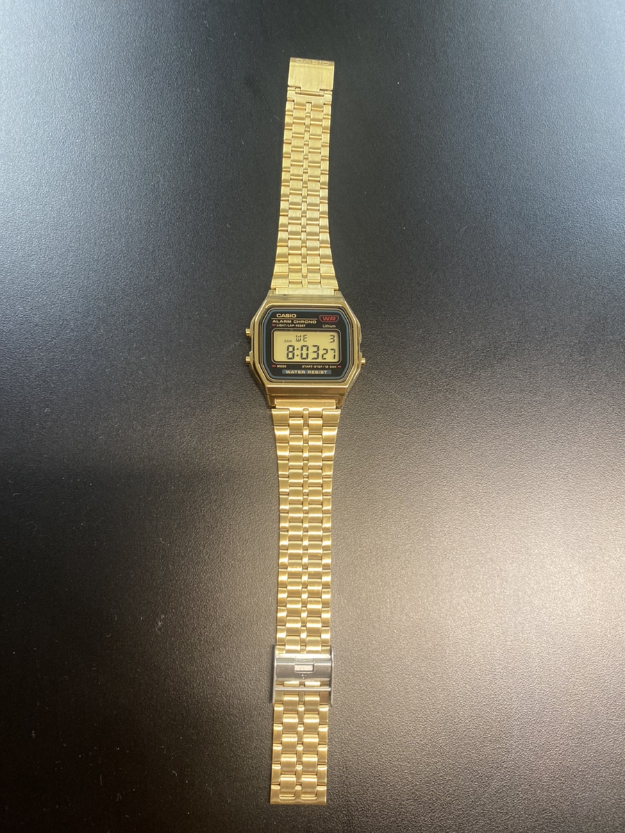 카시오 A-159WGEA-1DF 클래식 골드 금장 Digital 크로노graph Sport 시계