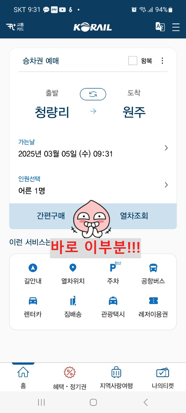 코레일 마스