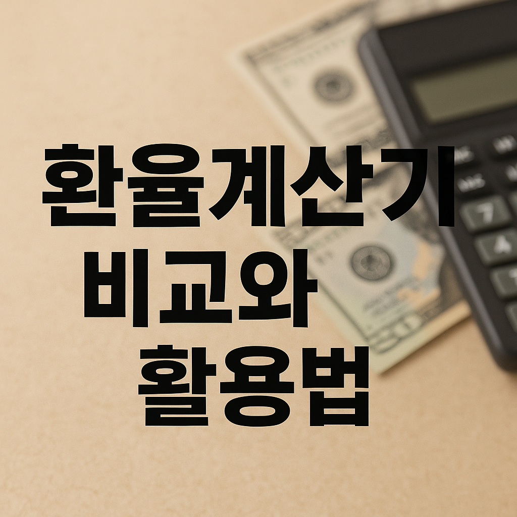 환율계산기 비교와 활용법