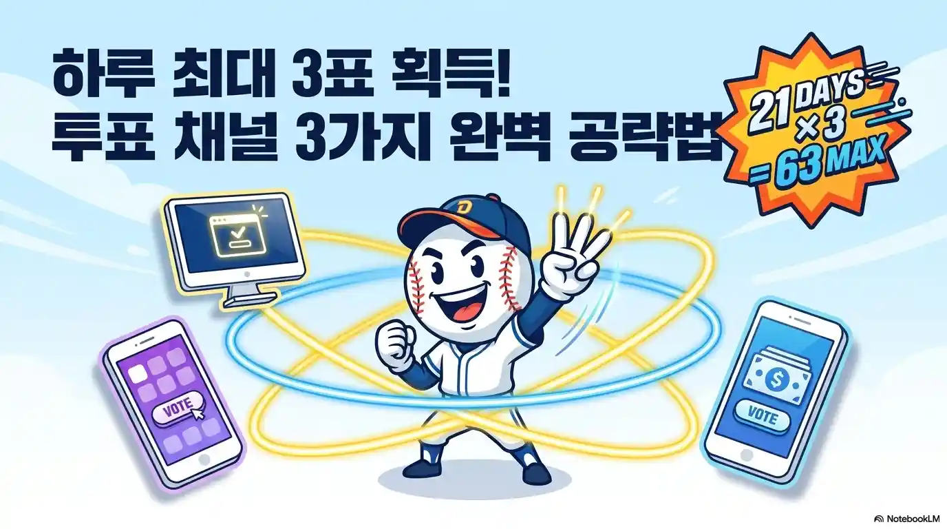 2026 KBO 올스타전 투표 채널 3가지 하루 최대 3표 21일 최대 63표 획득 방법