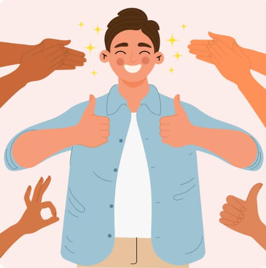 소상공인이 기분좋게 최고하는 모습