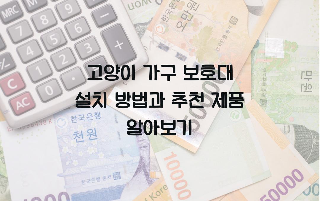 고양이 가구 보호대 설치 방법과 추천 제품