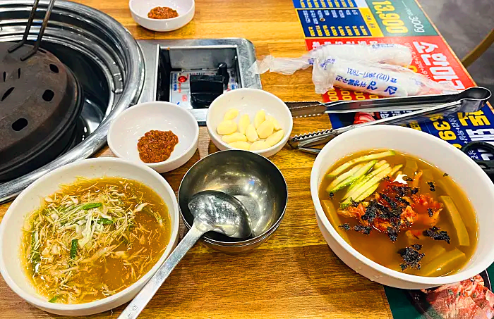 선운산숯불갈비 기본상차림