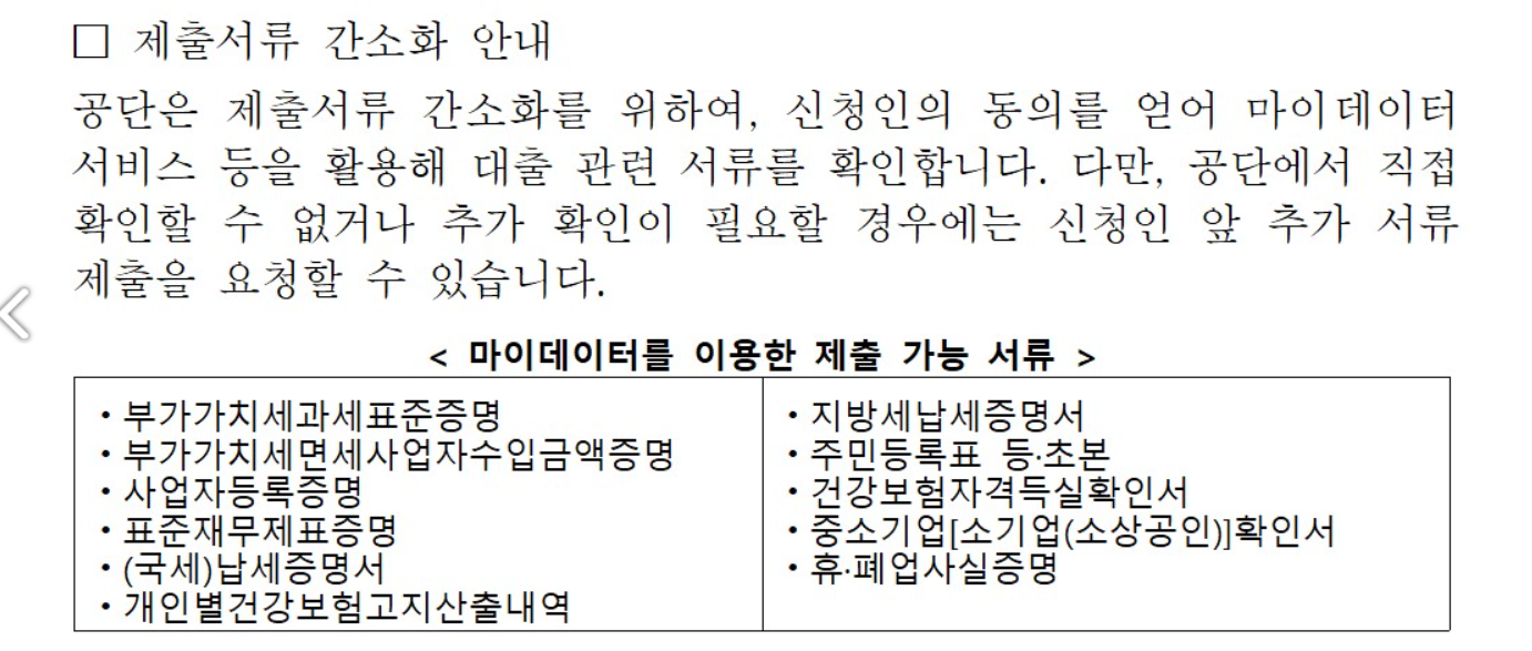 저신용 소상공인대출 필요서류