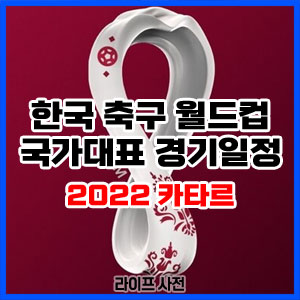한국 축구 월드컵 국가대표 경기일정