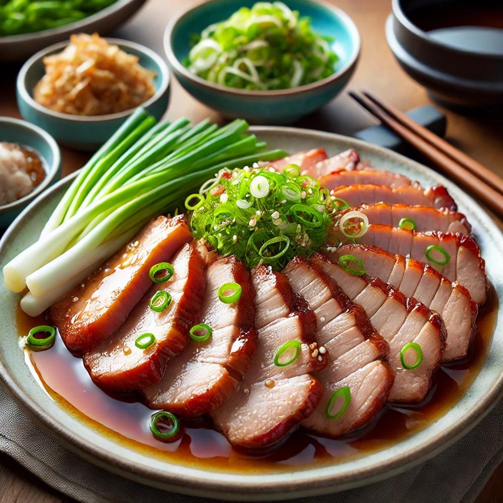 저수분익힘:부들부들~돼지목살수육초간단 파채무침