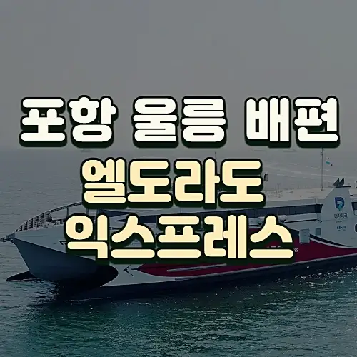 포항-울릉도-배편-대저페리-엘도라도-익스프레스-이용방법