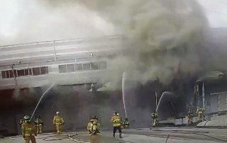 완도 냉동창고 화재 원인 사망자 소방관(영상)