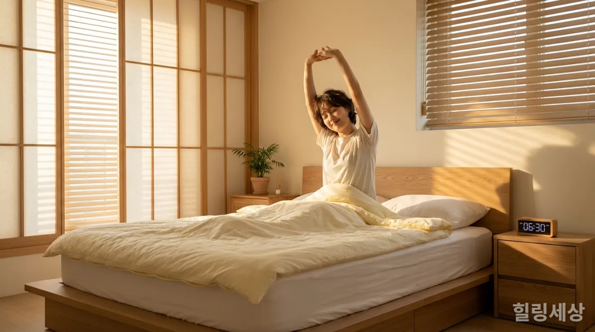 여행 후 규칙적인 수면 패턴을 되찾고 있는 한국인