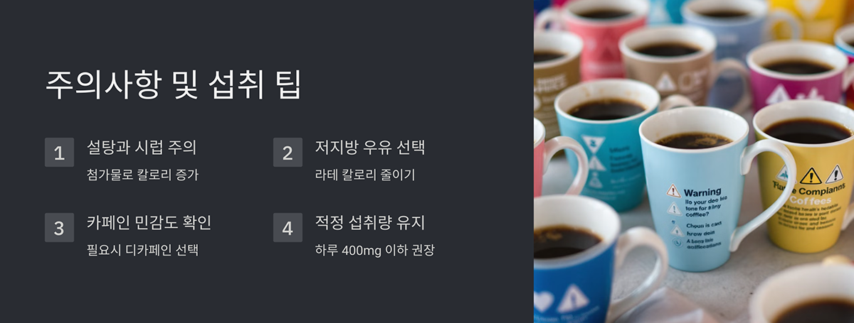 주의사항 및 섭취 팁