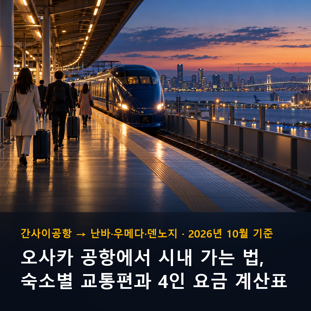 오사카 공항에서 시내 가는 법, 공항 철도 승강장에 들어오는 특급열차