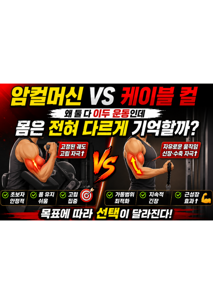 암컬머신 vs 케이블 컬