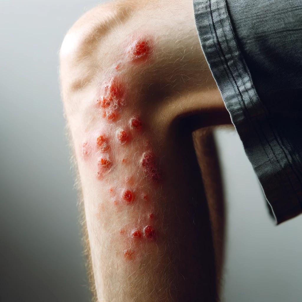 다리 대상포진 사진