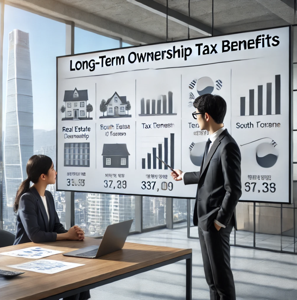 장기보유특별공제 혜택을 설명하는 부동산 전문가