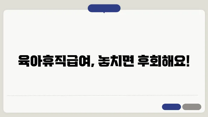 육아휴직급여 재정적 영향