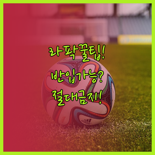 라팍 음식 반입 가능 품목과 절대 안..