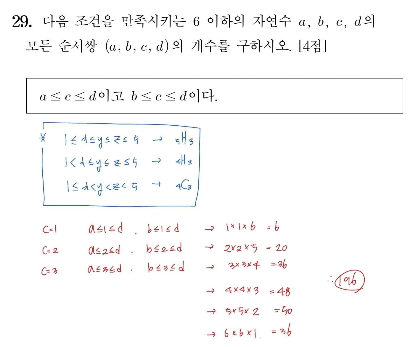 2024학년도 수능 수학 확률과 통계 29번 해설
