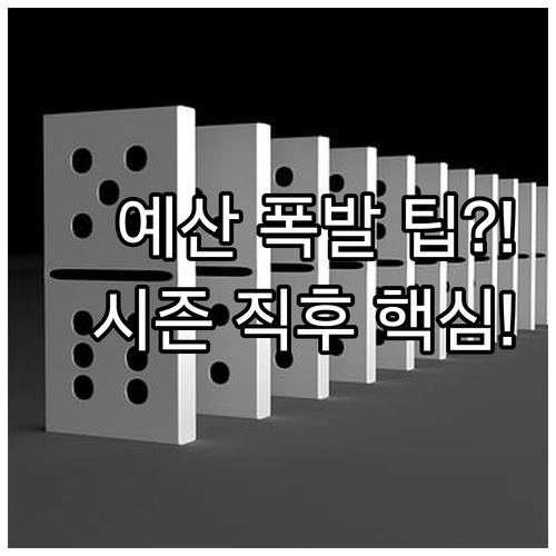 크리스마스 캠페인 예산 배분 및 시즌..