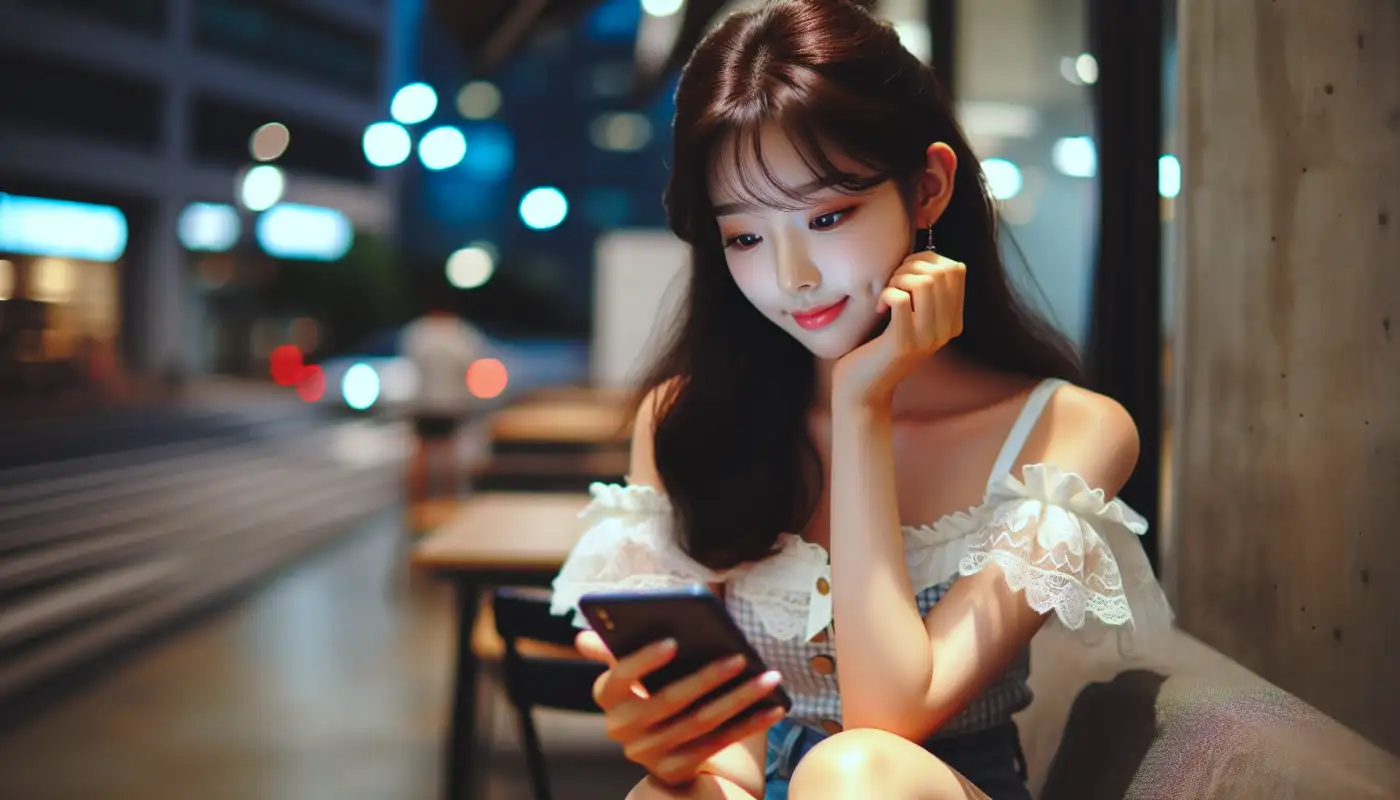 사진-편집-프로그램을-사용하는-여성의-모습