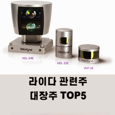 라이다 관련주 대장주 테마주 수혜주 TOP5