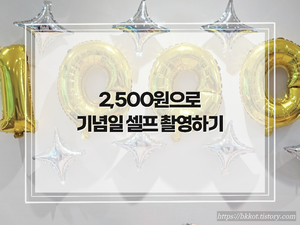 2500원으로 셀프 기념사진 촬영하기