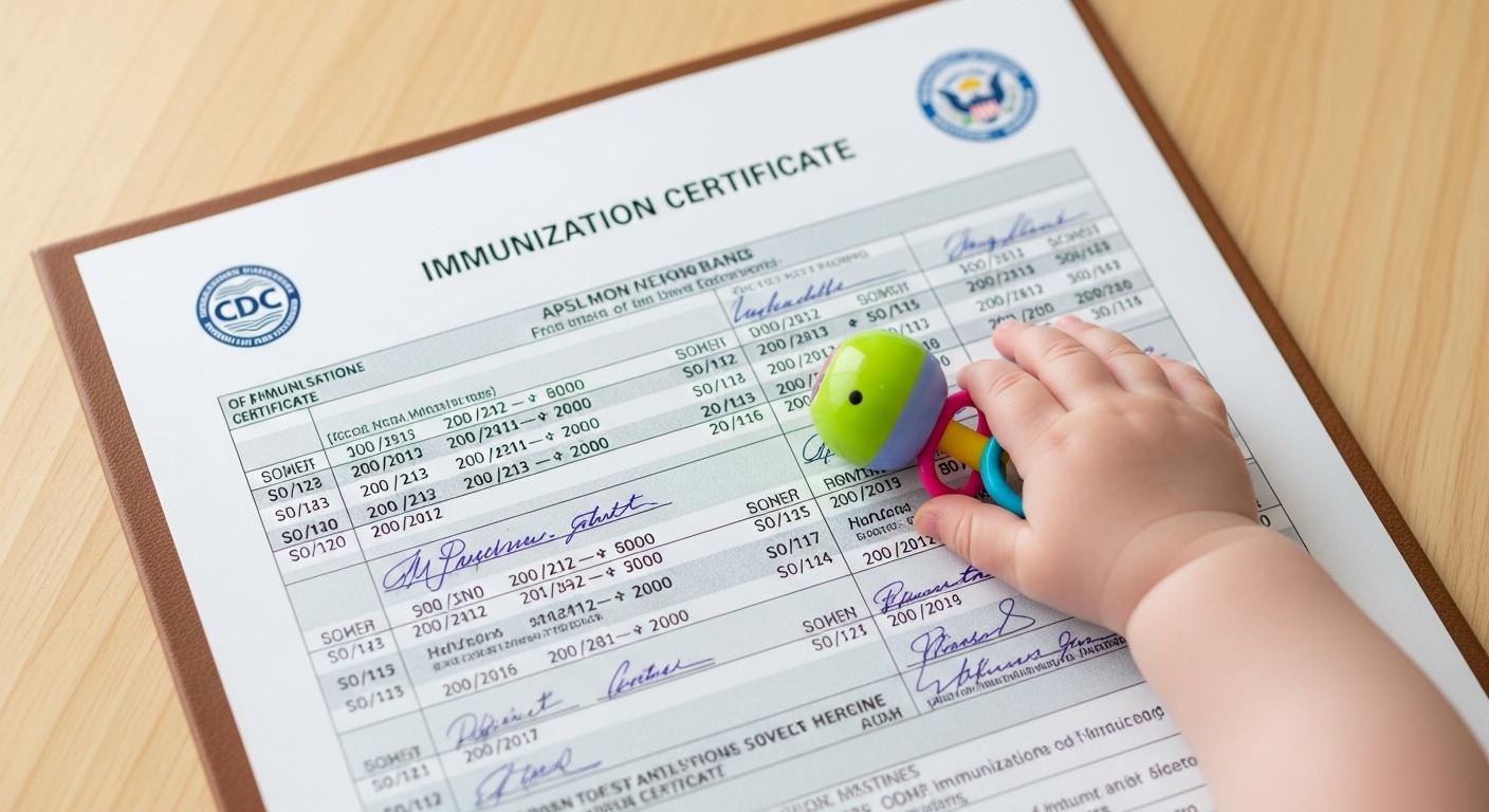 아기 예방접종 증명서