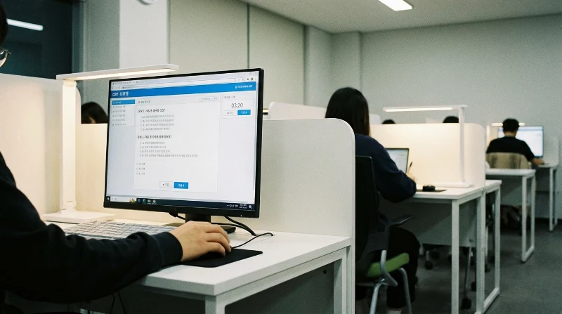 CBT 방식으로 진행되는 소방설비기사 필기 시험 이미지