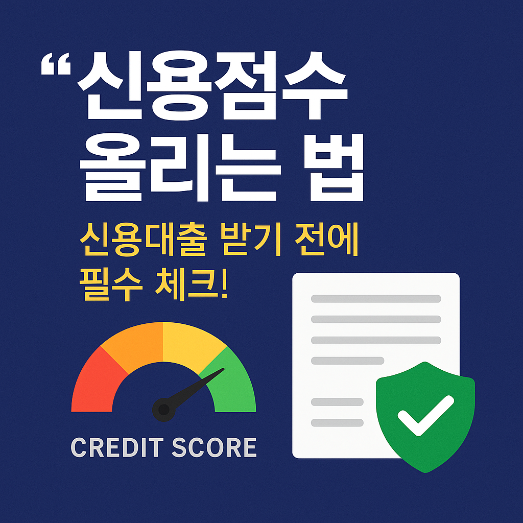 신용점수 올리는 법