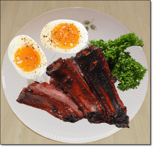 오르니틴이 풍부한 소고기와 계란