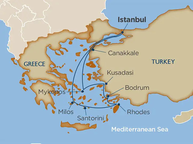 그리스 섬 지도