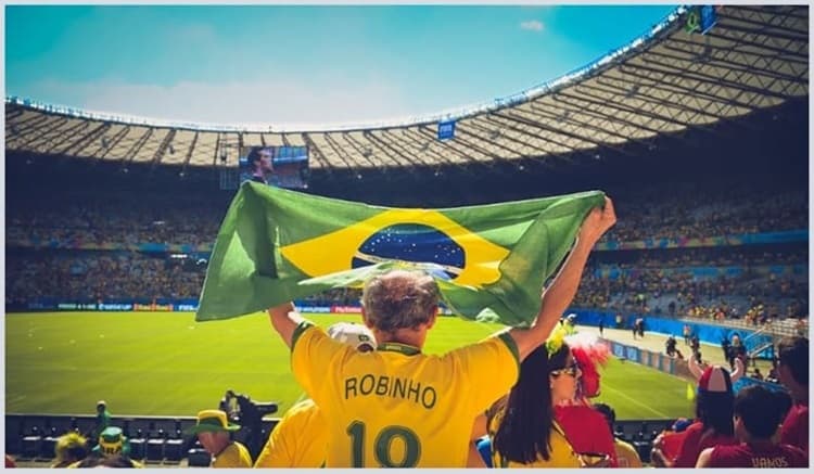 월드컵 축구 관중 응원 모습