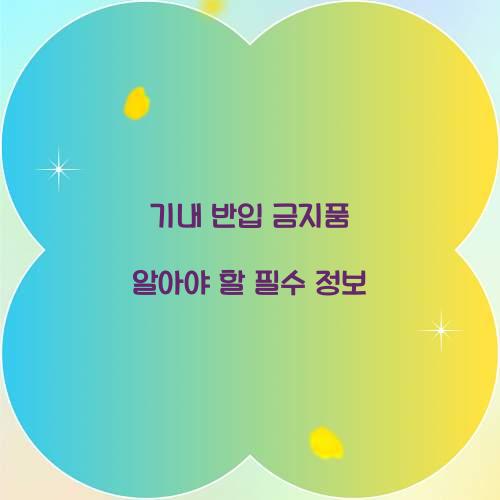 기내 반입 금지품