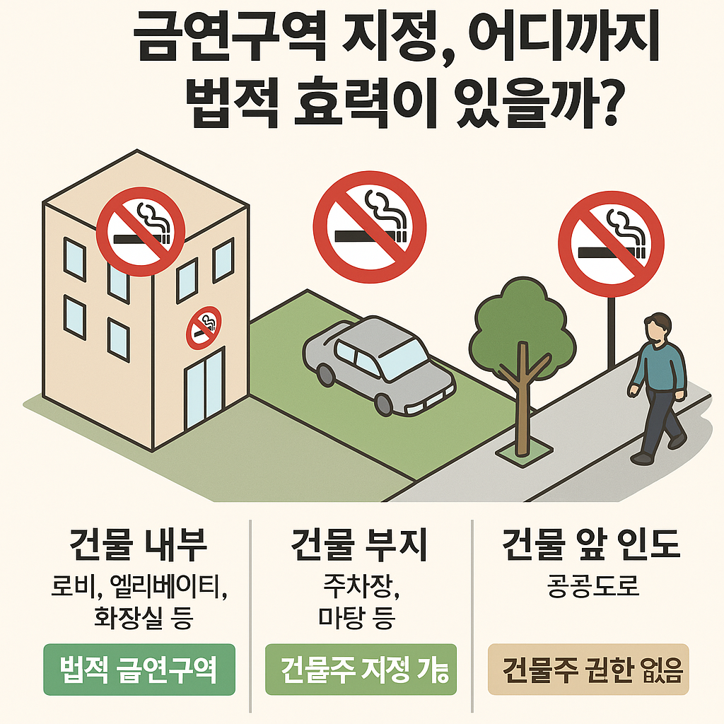 금연구역 지정, 어디까지 법적 효력이 있을까? 건물주·관리자의 권한과 흡연자의 책임 총정리